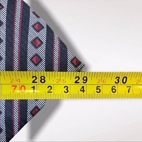 ALEXANDER JULIAN | Diamond And Stripes Silk Tie - Picture 2 of 4